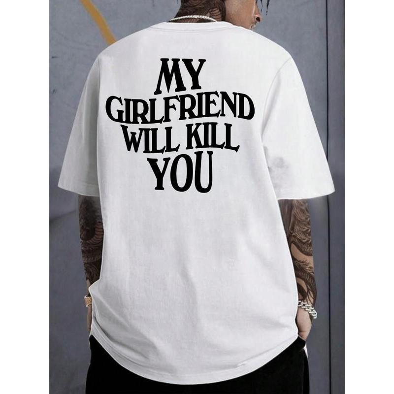 Mens European-size Cotton T-shirt