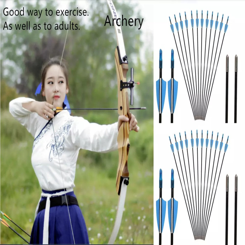 30x Fiberglass Archery Arrows For Compound&Recurve Bow Target Shooting Practice