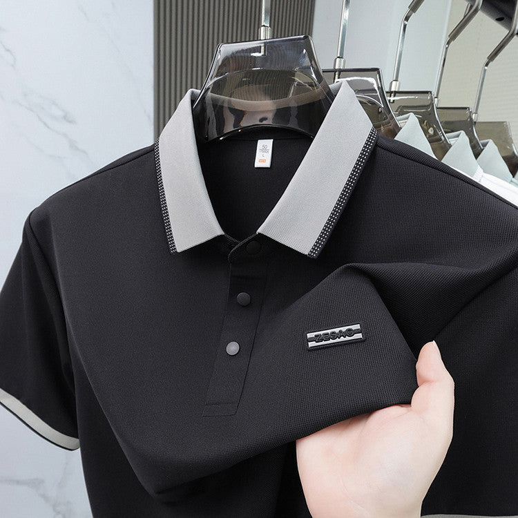 Seamless Ice Silk Mens Short-Sleeve T-Shirt