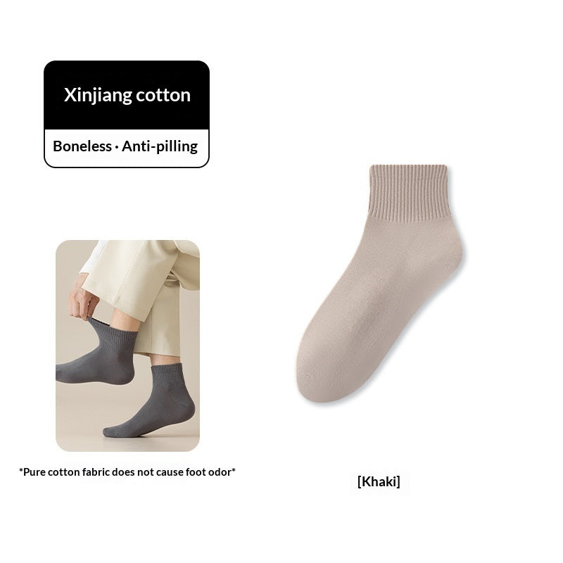 Athletic Mid-Crew Socks Antibacterial And Odor-Resistant