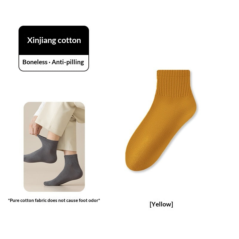 Athletic Mid-Crew Socks Antibacterial And Odor-Resistant