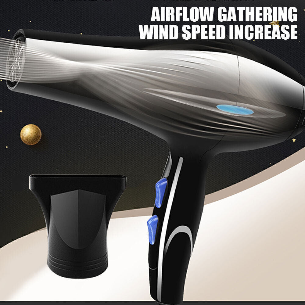Professional Hair Dryer Nozzle Low Noise 2200w Ionic Blow Dryerwith Diffuser Blu