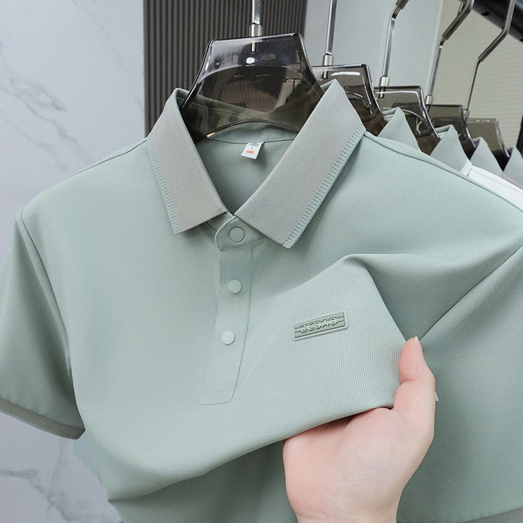 Seamless Ice Silk Mens Short-Sleeve T-Shirt