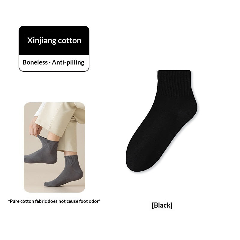 Athletic Mid-Crew Socks Antibacterial And Odor-Resistant