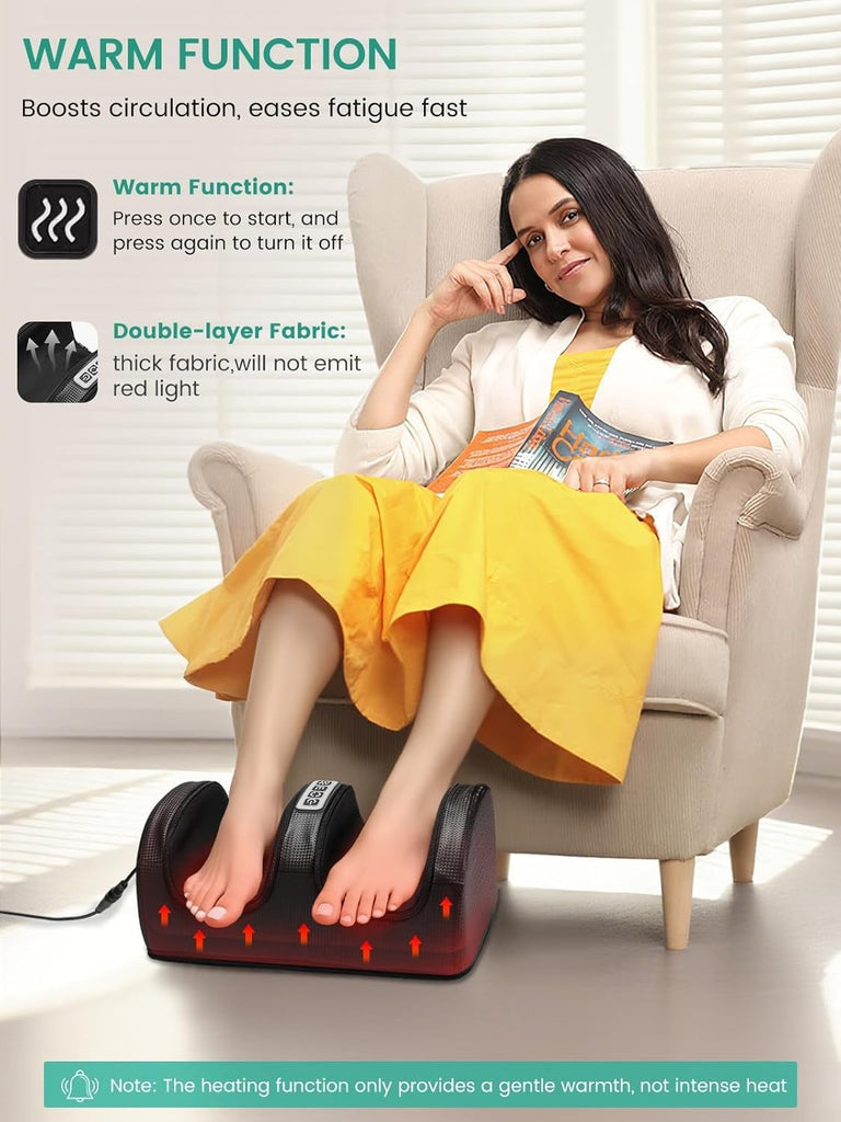 Foot Massager Kneading Pain Relief Feet Leg Vibration Blood Circulation Booster