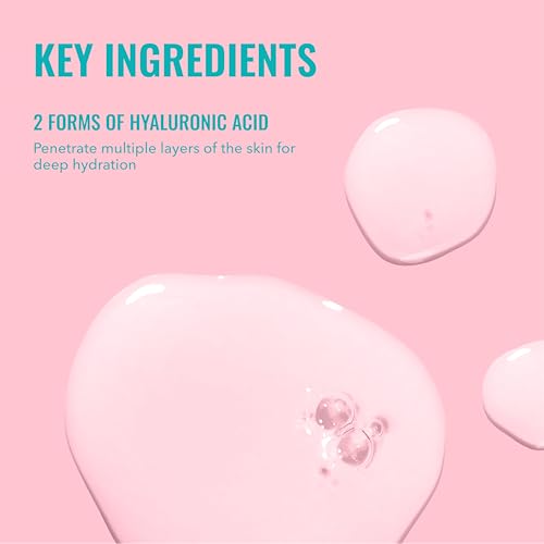 Good Molecules Hyaluronic Acid Serum - 1% Hyaluronic Acid Ultra Hydrating Serum, Facial Moisturizer for Plumper Skin, Skin Care for Face