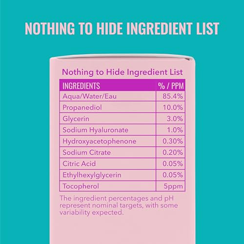 Good Molecules Hyaluronic Acid Serum - 1% Hyaluronic Acid Ultra Hydrating Serum, Facial Moisturizer for Plumper Skin, Skin Care for Face