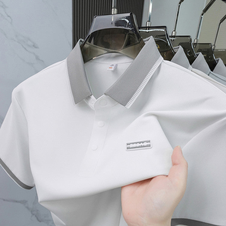 Seamless Ice Silk Mens Short-Sleeve T-Shirt