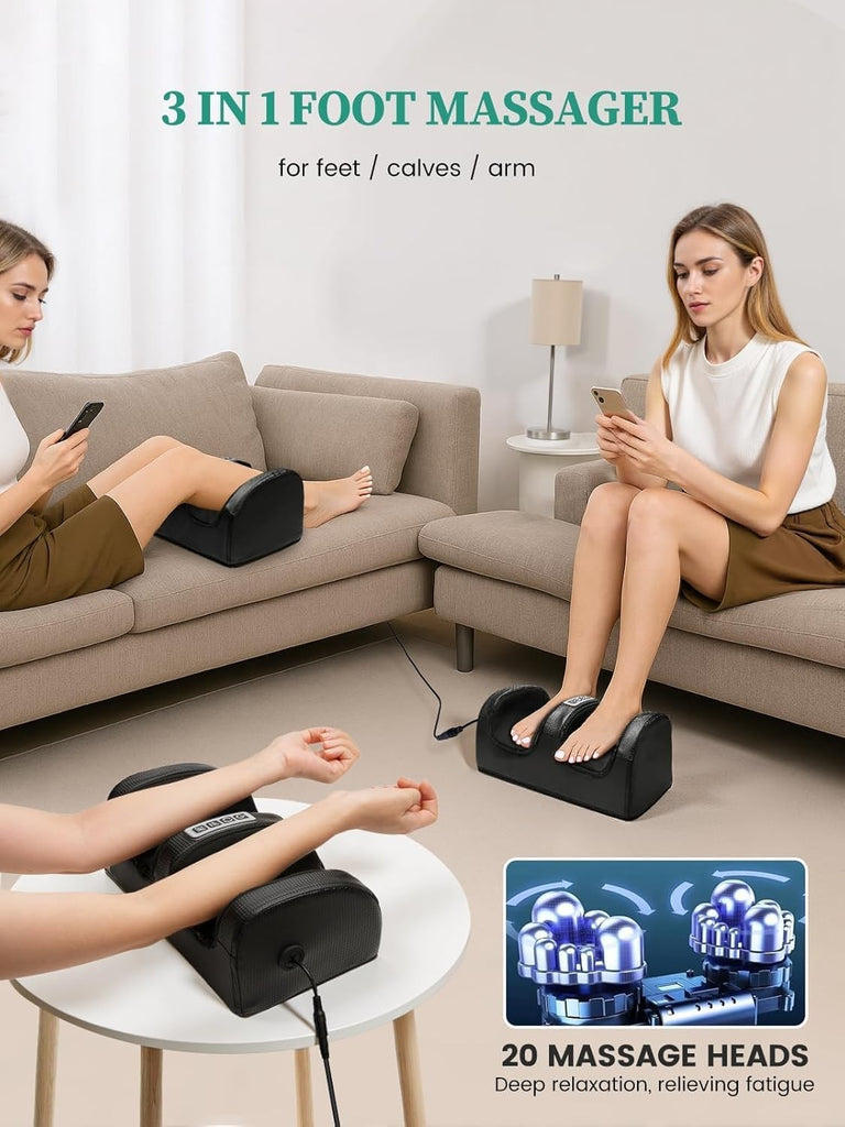 Foot Massager Kneading Pain Relief Feet Leg Vibration Blood Circulation Booster