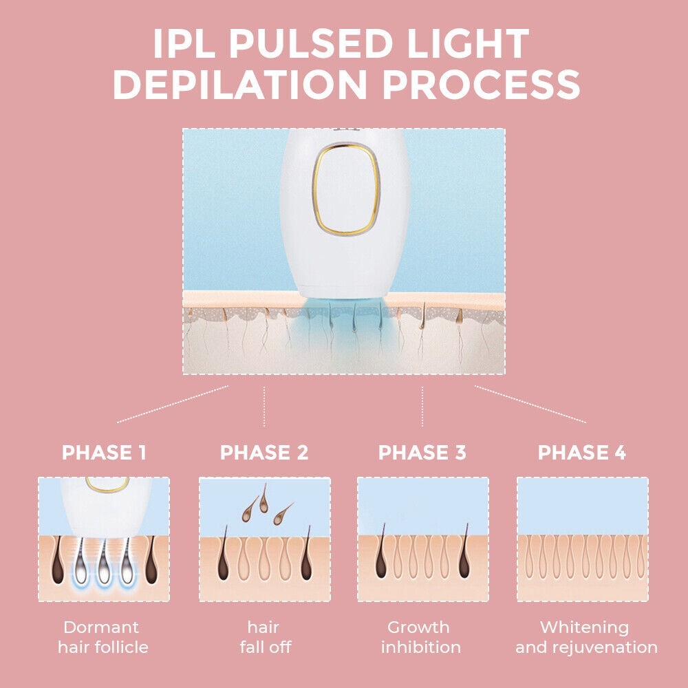IPL Laser Permanent Hair Removal Device Painless Pulse Home Use