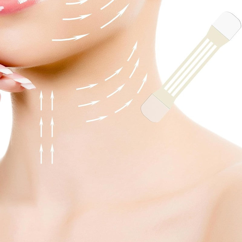 20Pcs Neck Lift Adhesive Strips Neck Tape Thin Face Rubber Miss Face Lift Tape
