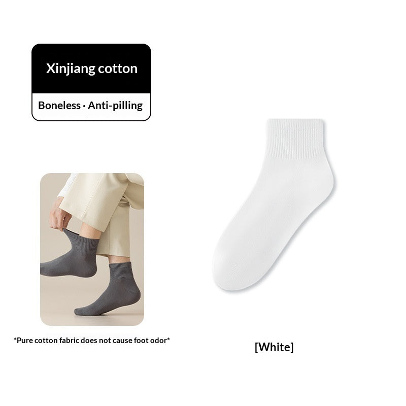 Athletic Mid-Crew Socks Antibacterial And Odor-Resistant