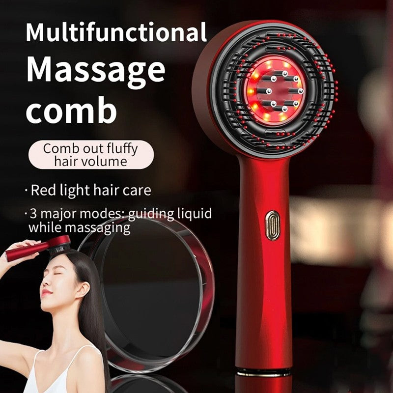 Electric Scalp Massage Comb Hair Growth Red Light Therapy Brush Head Massager