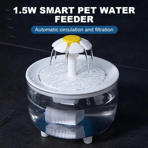 1200ml USB Cat Water Fountain Pet Drinking Dispenser Drinker Auto Filter Transparent Cat Drinker Automatic Cat Drink Bowl Filter