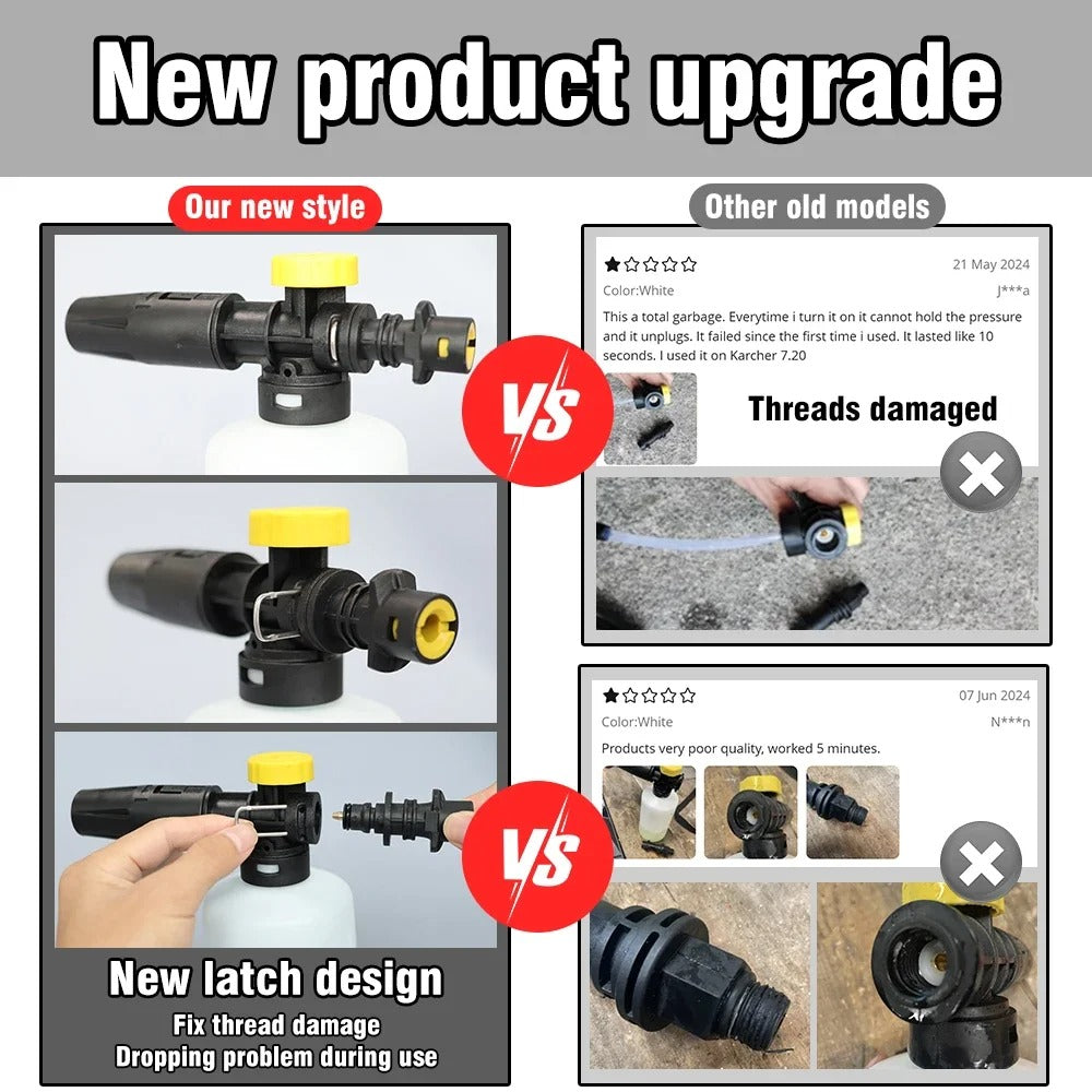 Cannon Foam Lance Kit Pressure Washer Nozzle Car Wash Gun