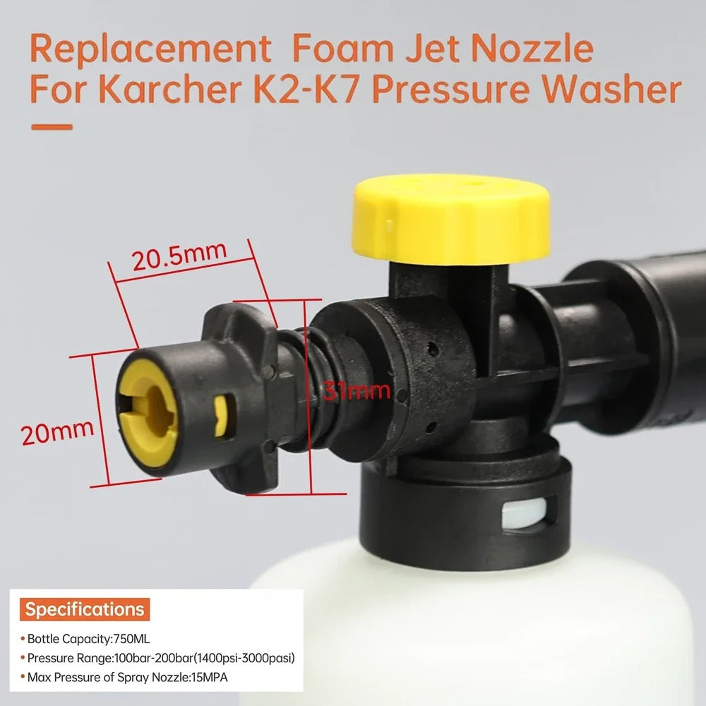 Cannon Foam Lance Kit Pressure Washer Nozzle Car Wash Gun